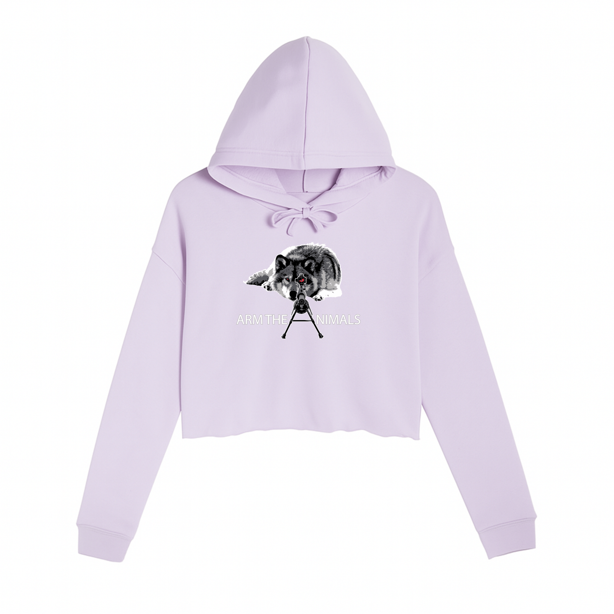 Women's | M - 16 Wolf | Crop Hoodie - Arm The Animals Clothing LLC