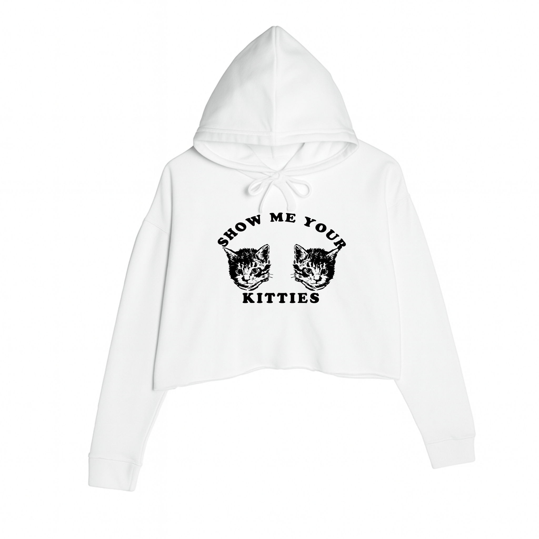 Women's | My Kitties | Crop Hoodie - Arm The Animals Clothing LLC