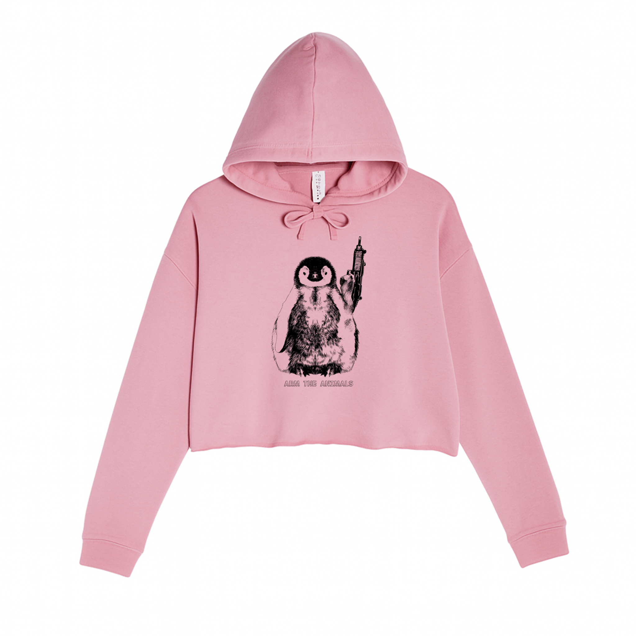 Women's | Pen - Gun | Crop Hoodie - Arm The Animals Clothing LLC