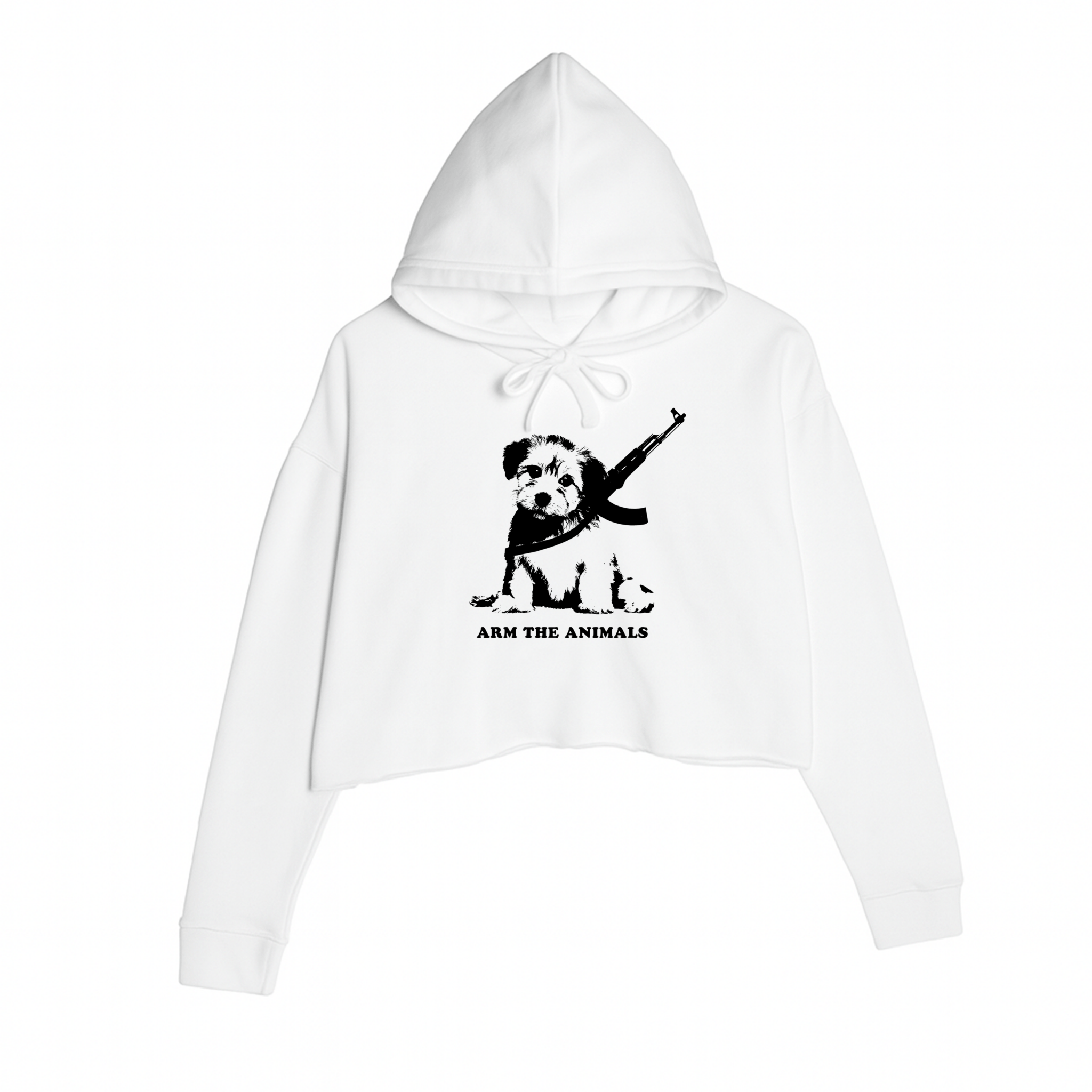 Women's | Puppy Power | Crop Hoodie - Arm The Animals Clothing LLC