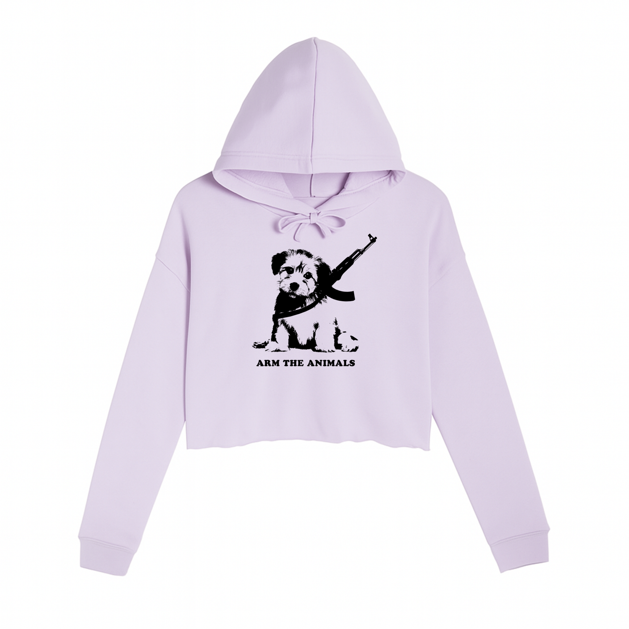 Women's | Puppy Power | Crop Hoodie - Arm The Animals Clothing LLC