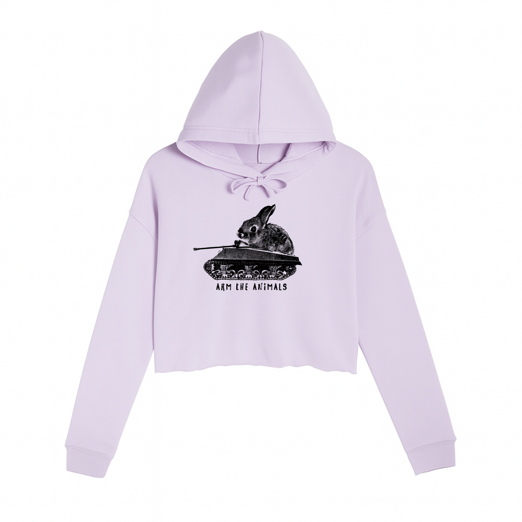 Women's | Renegade Bunny | Crop Hoodie - Arm The Animals Clothing LLC