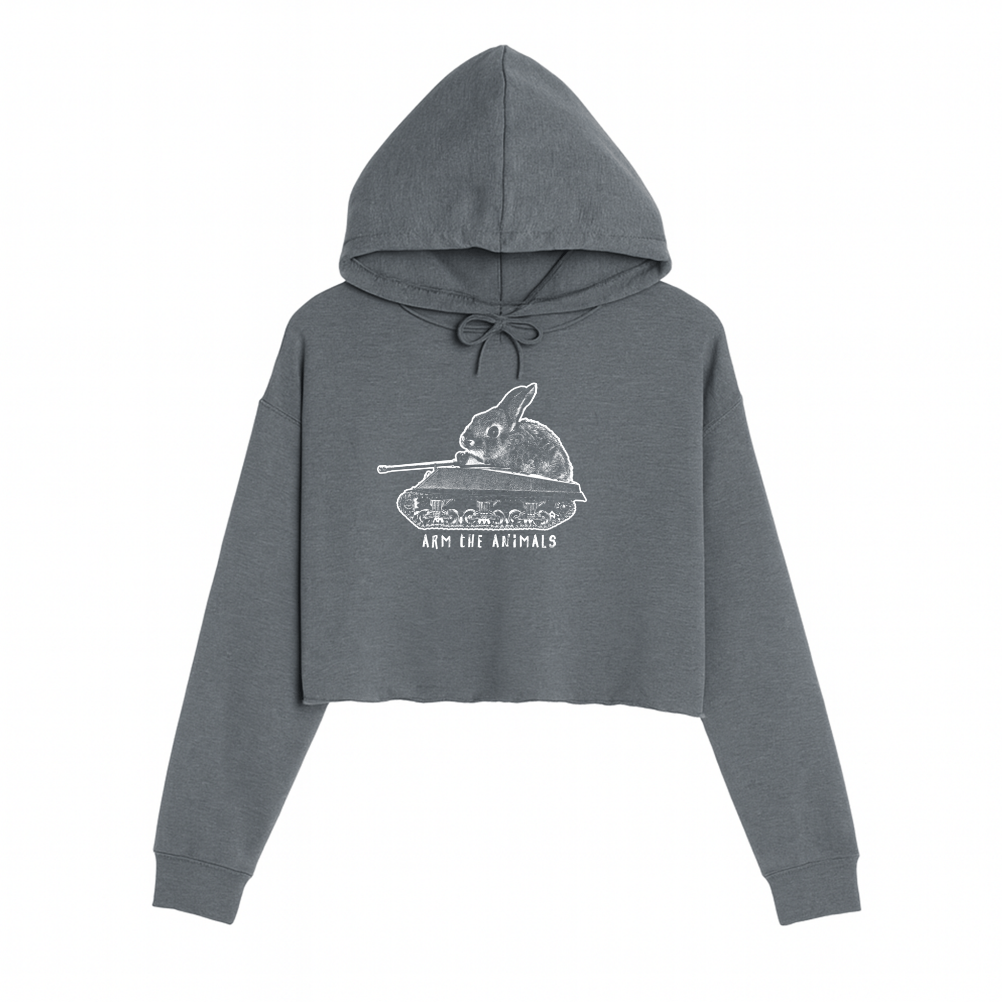 Women's | Renegade Bunny | Crop Hoodie - Arm The Animals Clothing LLC