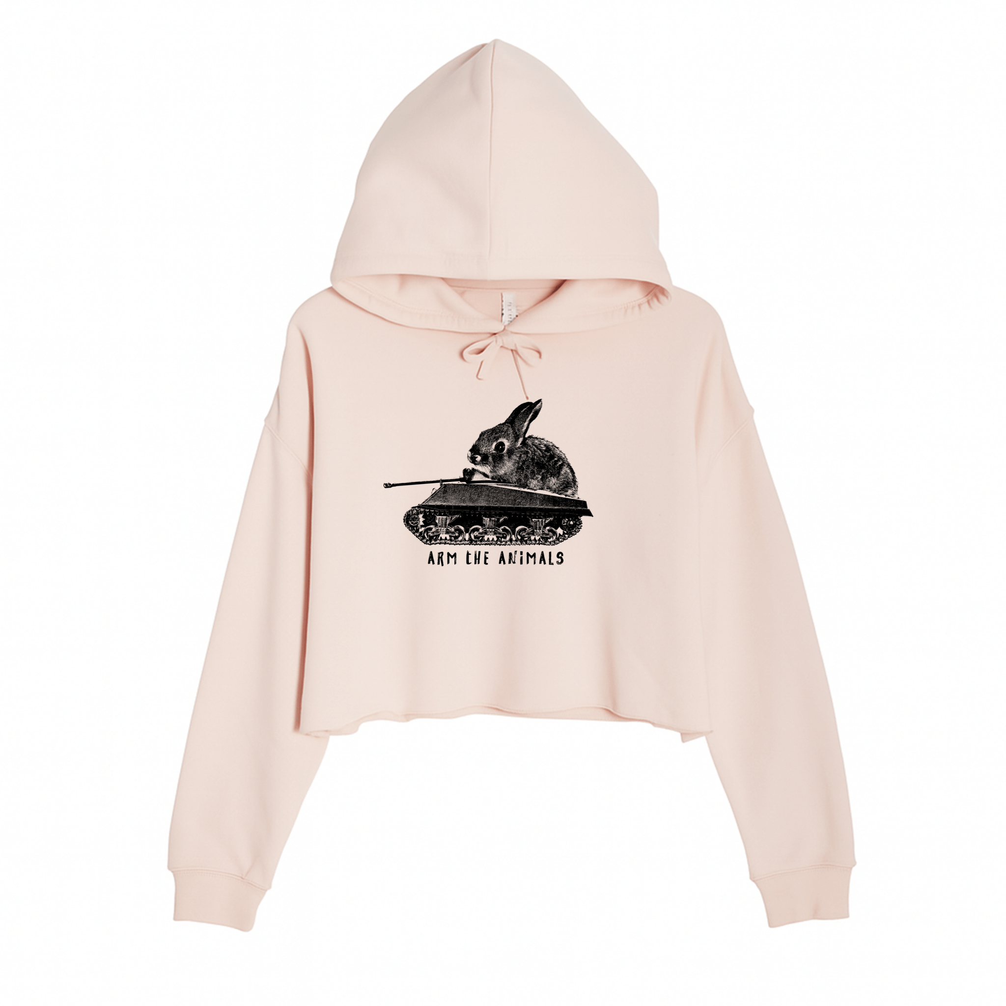 Women's | Renegade Bunny | Crop Hoodie - Arm The Animals Clothing LLC