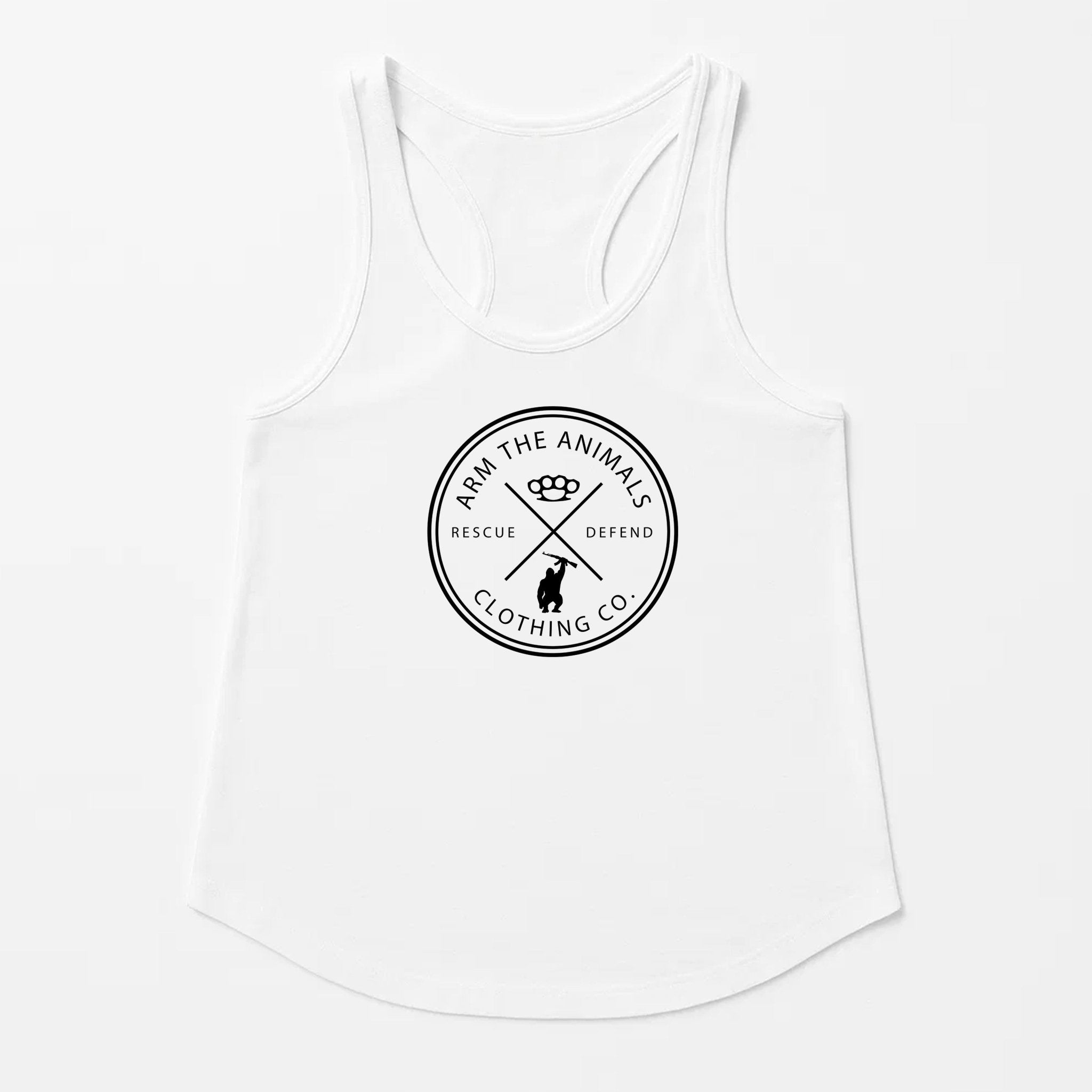 Women's | Rescue Knuckles Logo | Tank Top - Arm The Animals Clothing LLC