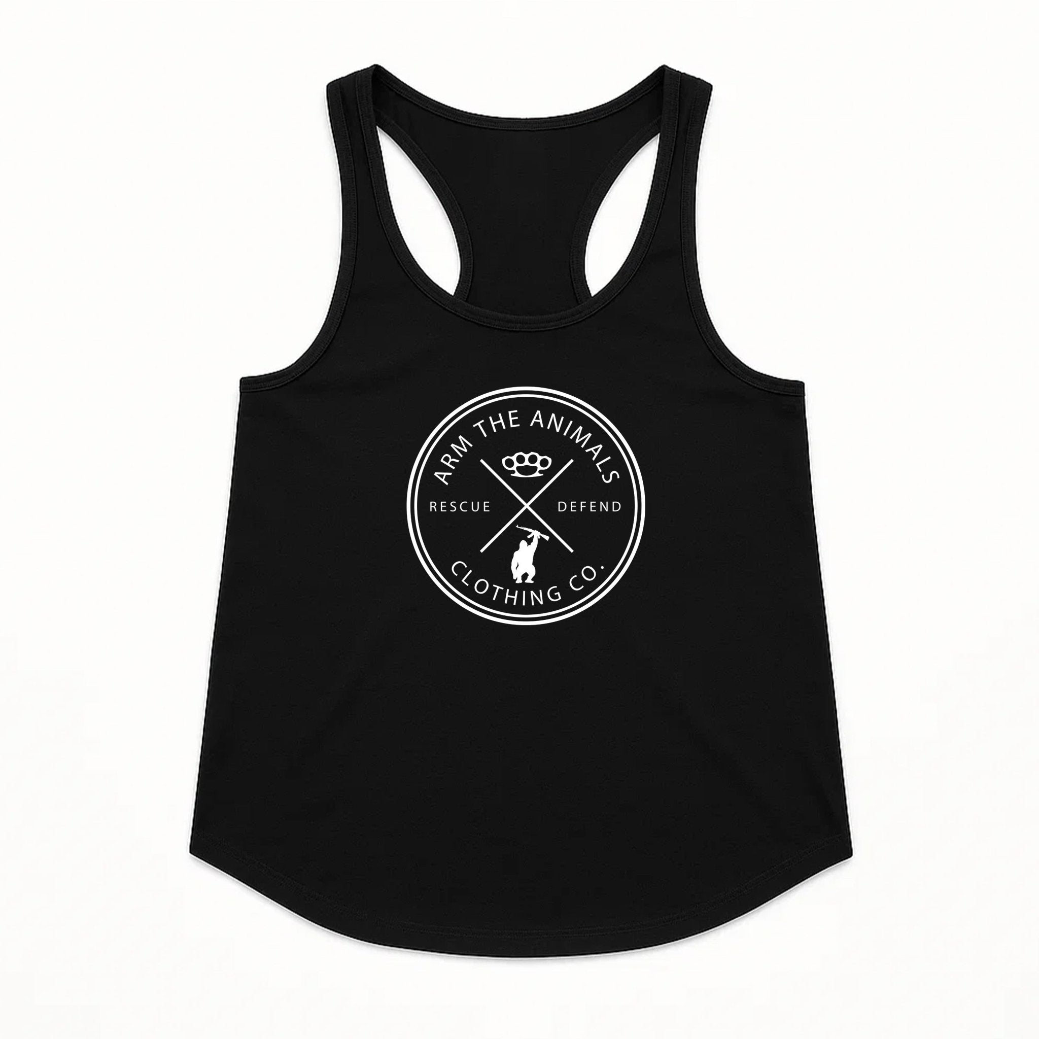 Women's | Rescue Knuckles Logo | Tank Top - Arm The Animals Clothing LLC