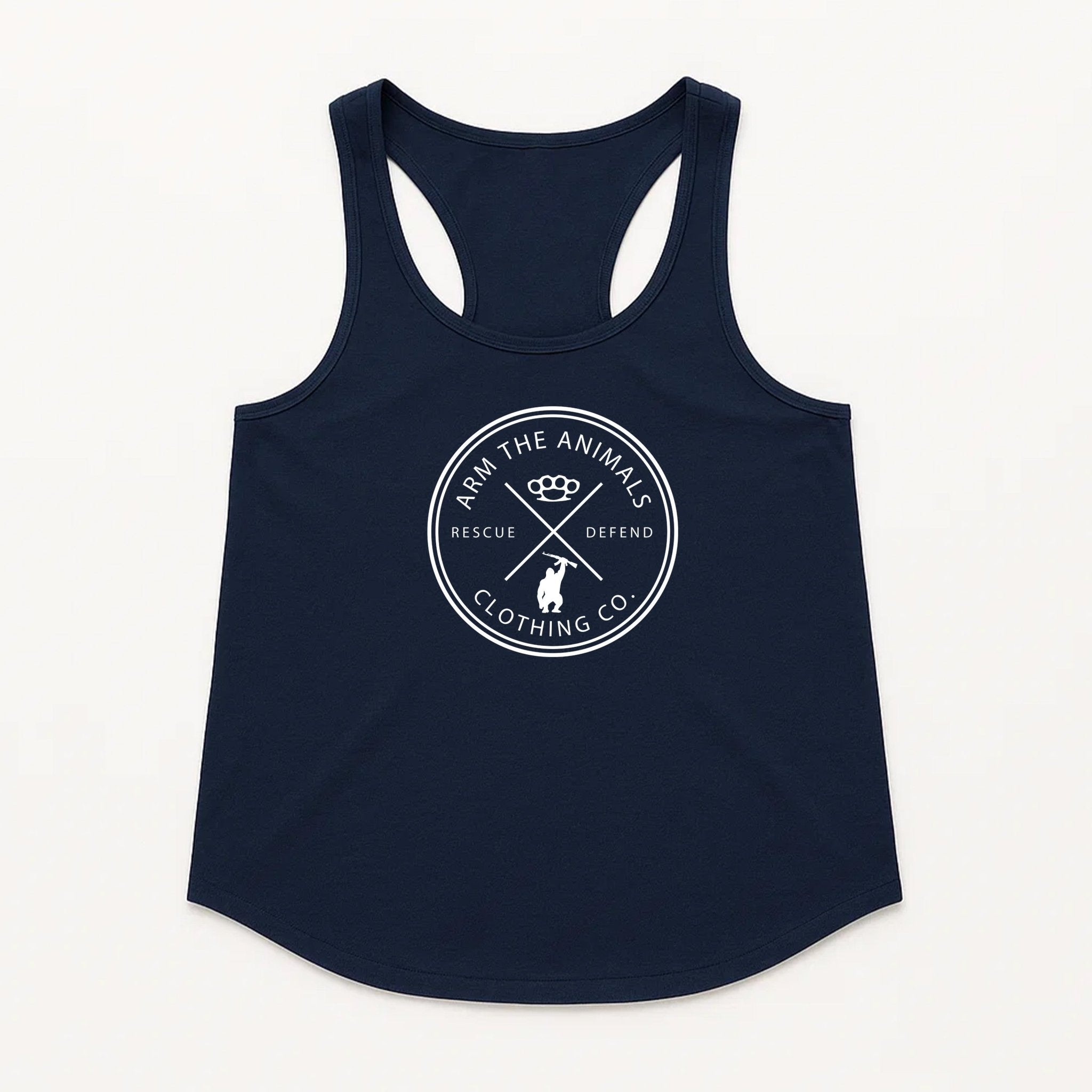 Women's | Rescue Knuckles Logo | Tank Top - Arm The Animals Clothing LLC