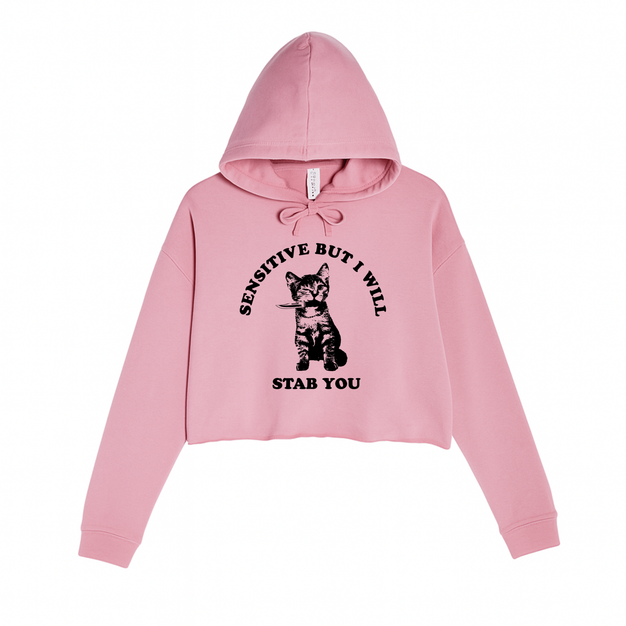 Women's | Sensitive | Crop Hoodie - Arm The Animals Clothing LLC