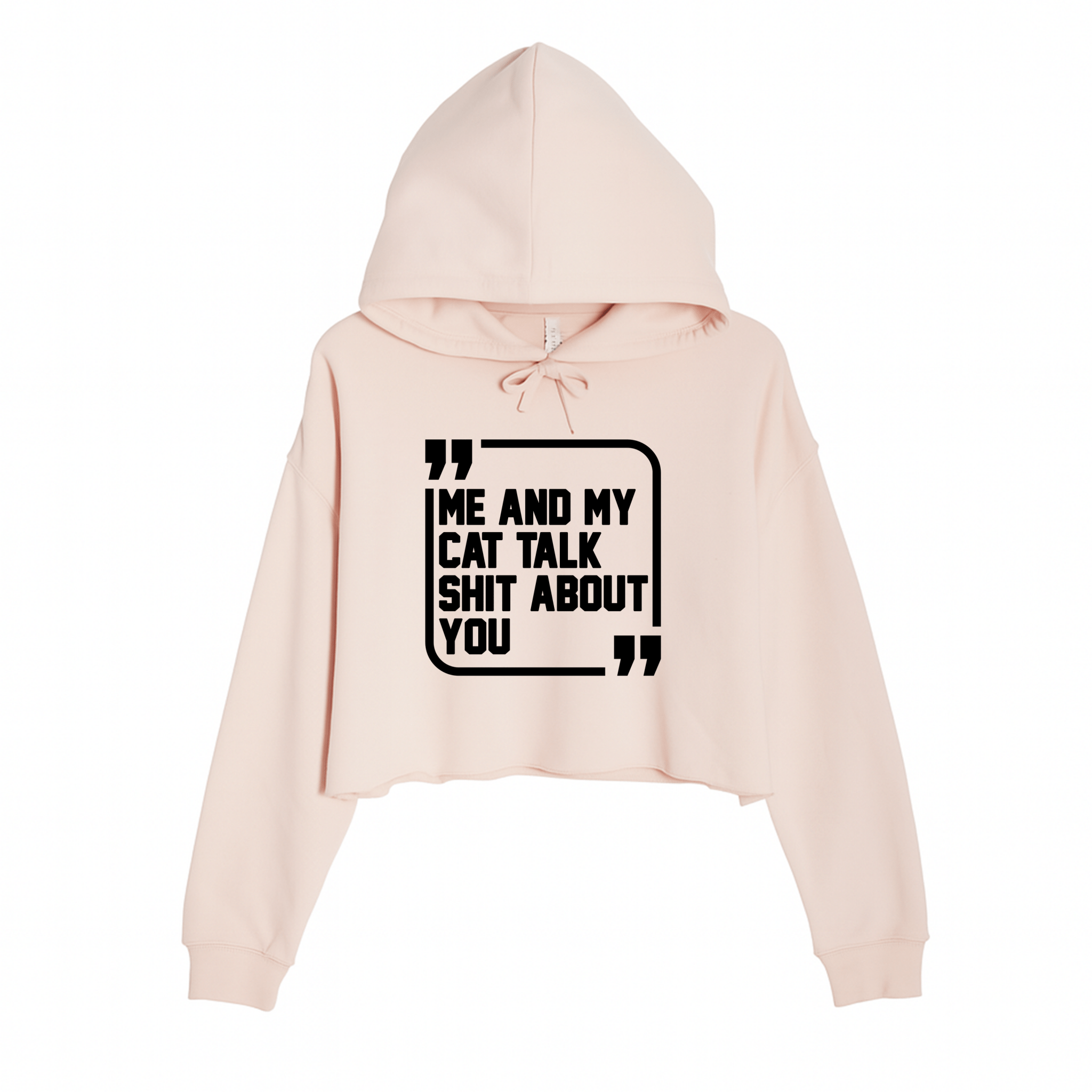 Women's | Sh*t Talker - Cat | Crop Hoodie - Arm The Animals Clothing LLC