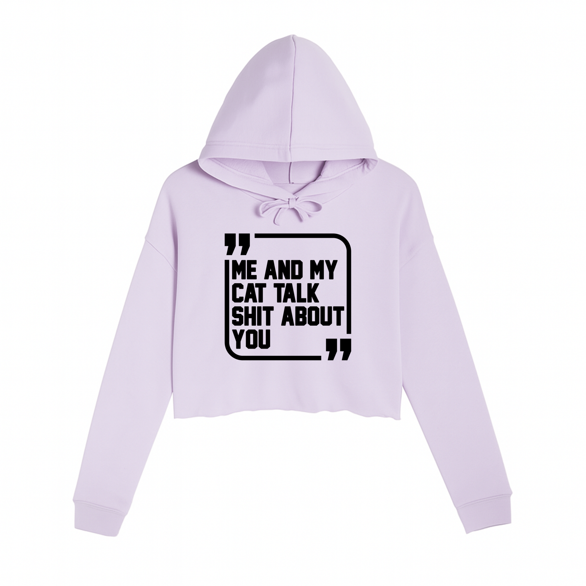 Women's | Sh*t Talker - Cat | Crop Hoodie - Arm The Animals Clothing LLC