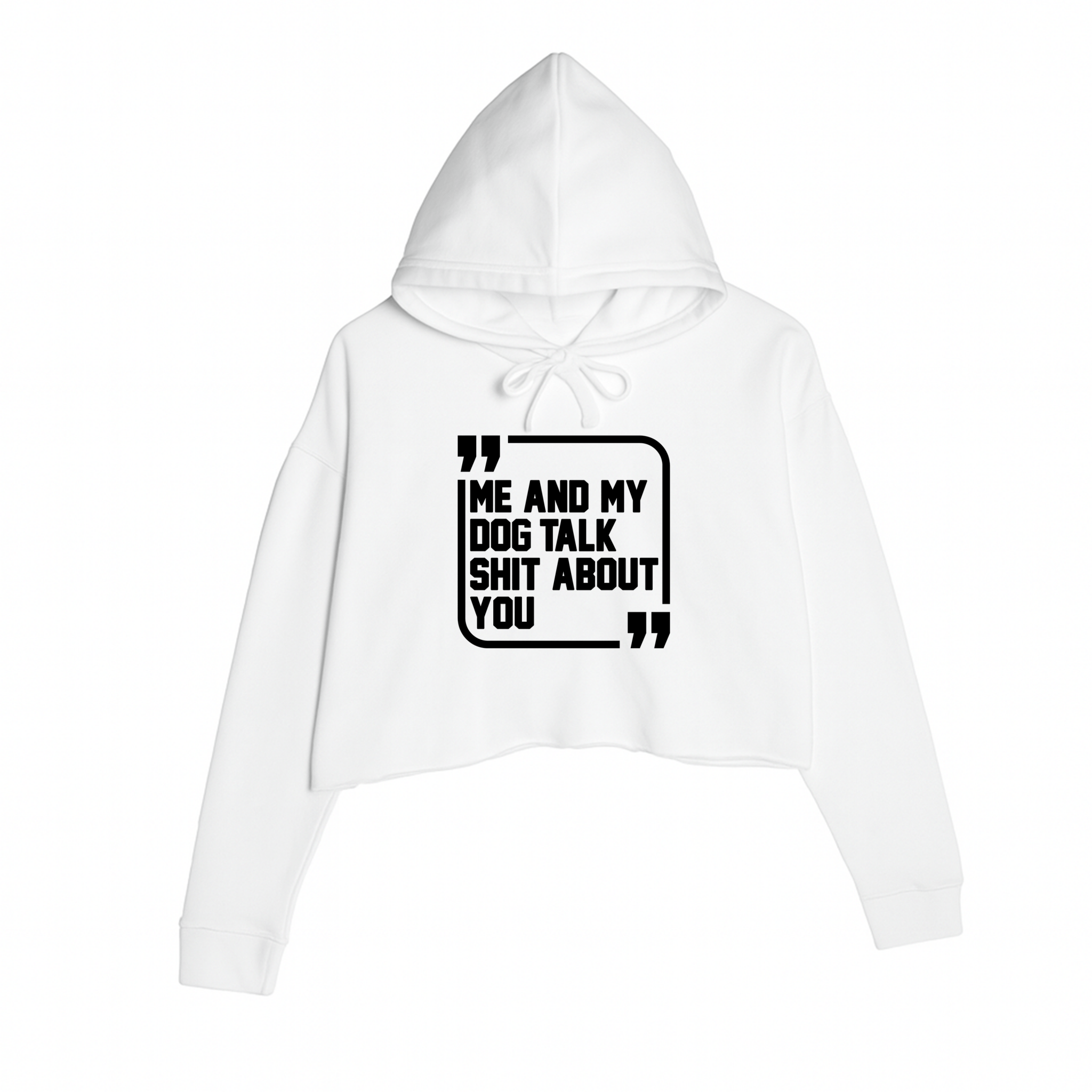 Women's | Sh*t Talker - Dog | Crop Hoodie - Arm The Animals Clothing LLC