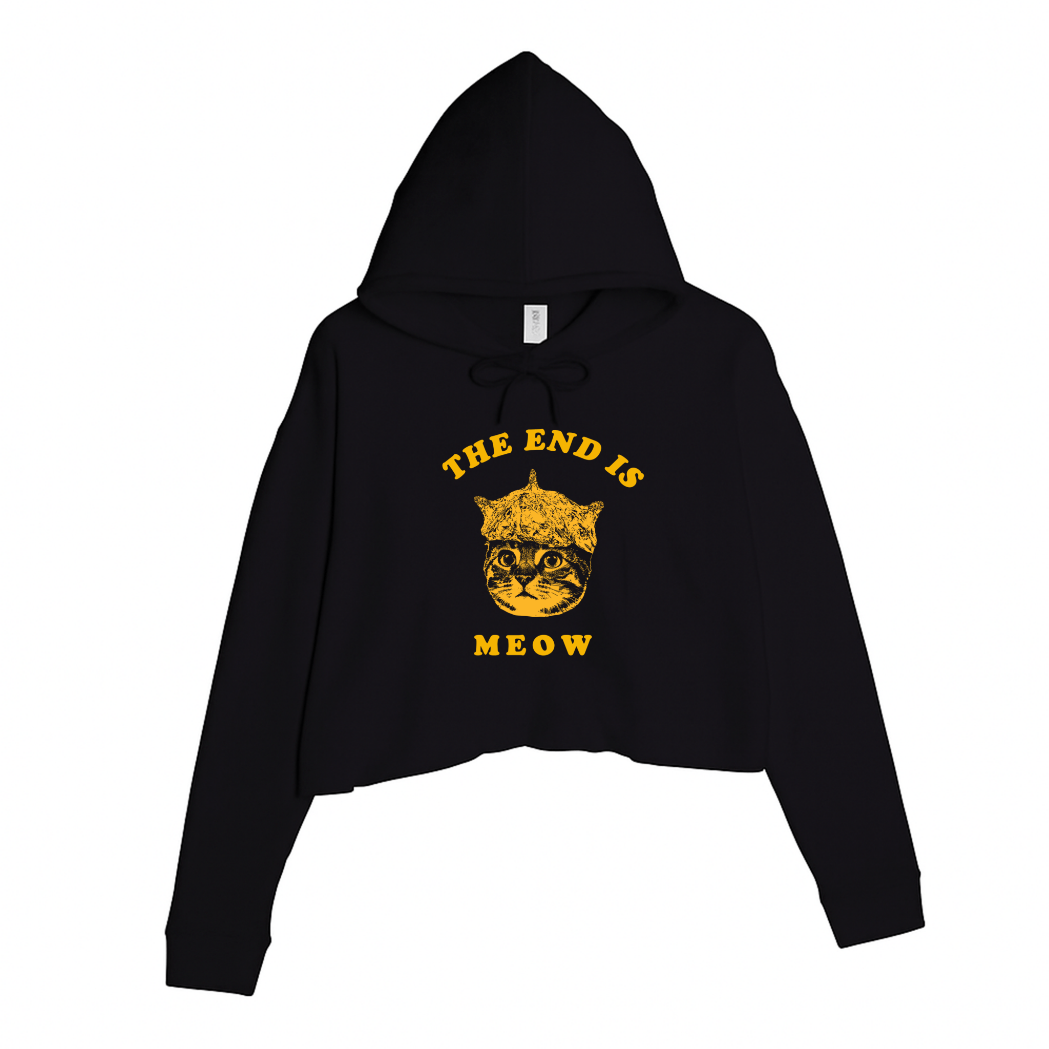 Women's | The End Is Meow | Crop Hoodie - Arm The Animals Clothing LLC