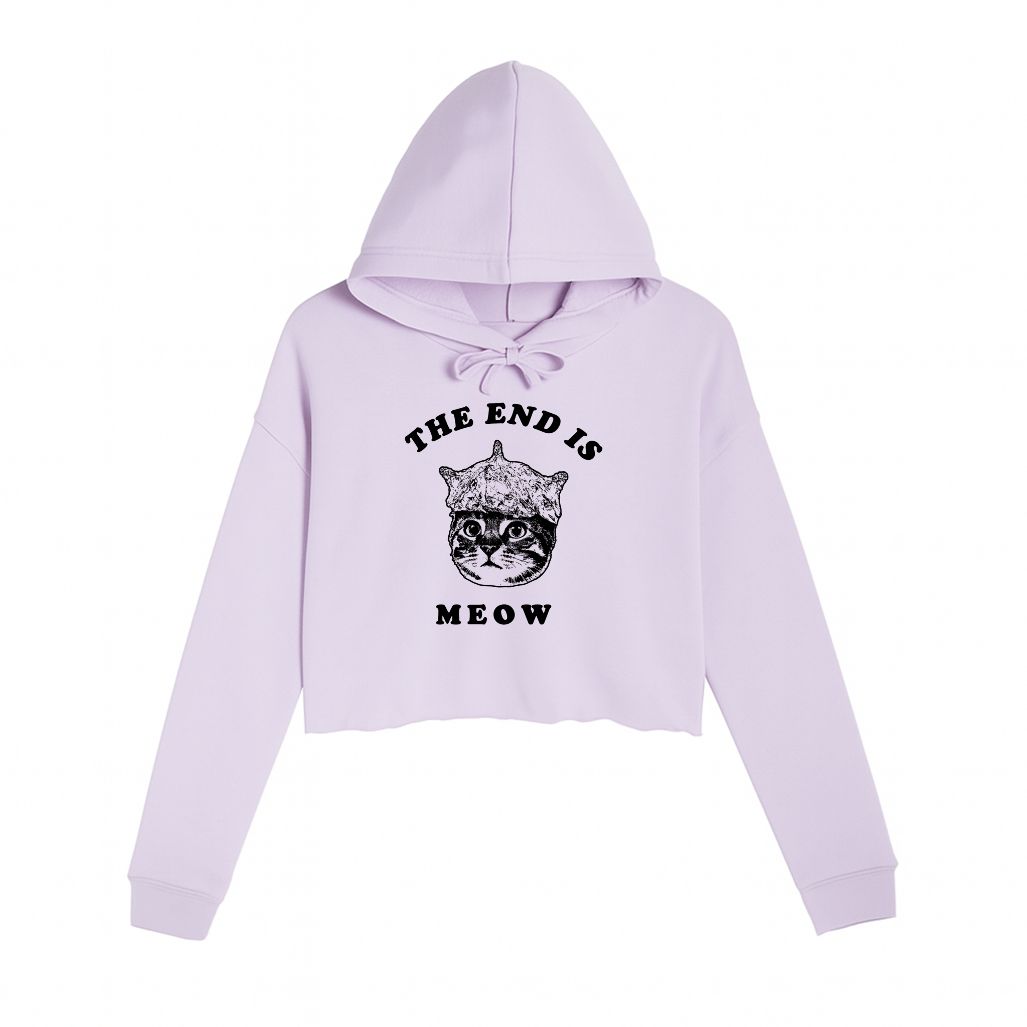 Women's | The End Is Meow | Crop Hoodie - Arm The Animals Clothing LLC