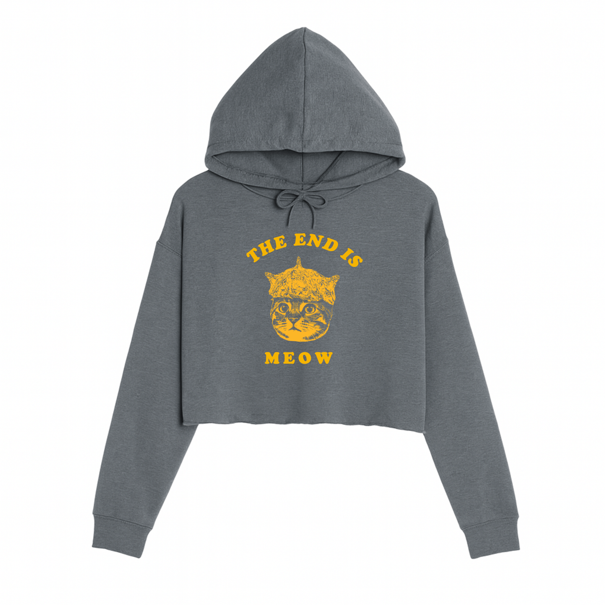 Women's | The End Is Meow | Crop Hoodie - Arm The Animals Clothing LLC