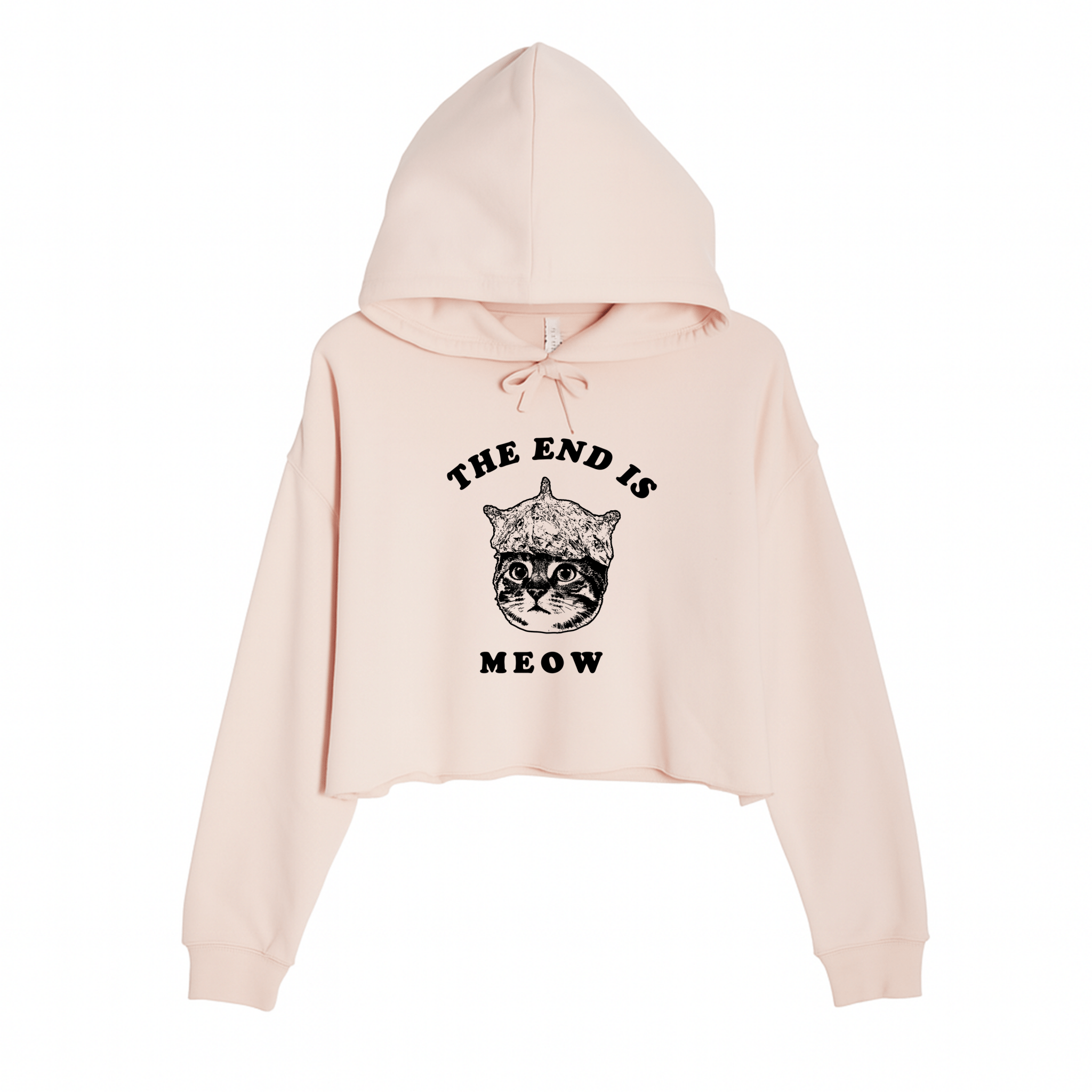 Women's | The End Is Meow | Crop Hoodie - Arm The Animals Clothing LLC