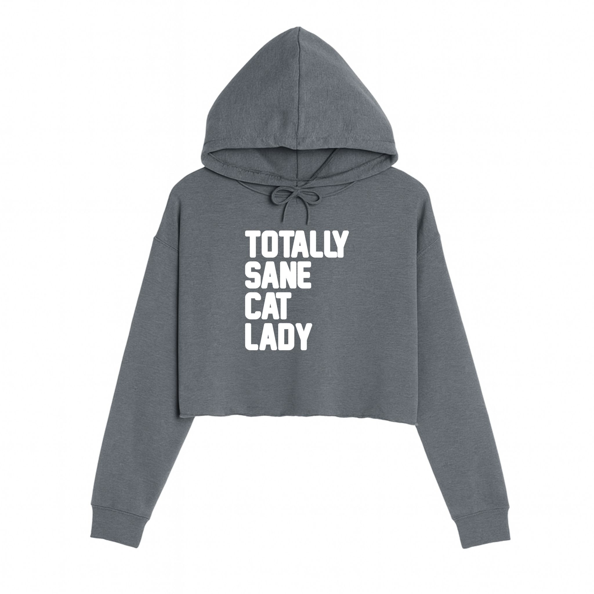 Women's | Totally Sane Cat Lady | Crop Hoodie - Arm The Animals Clothing LLC