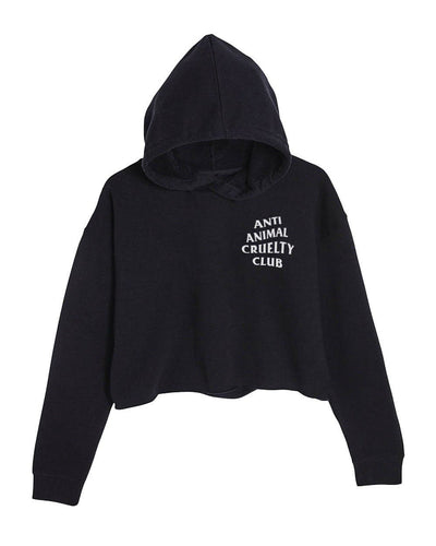 Unisex | Anti Animal Cruelty Club | Crop Hoodie - Arm The Animals Clothing Co.