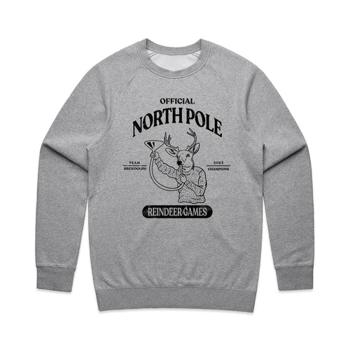 Unisex | Brewdolph The Drinking Reindeer | Crewneck Sweatshirt - Arm The Animals Clothing LLC