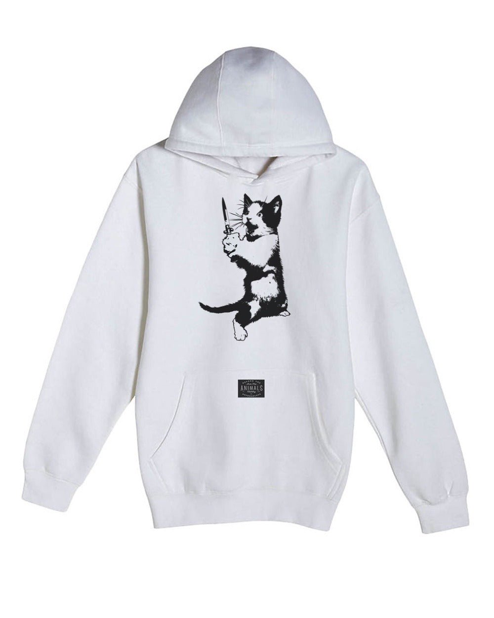 White cat clearance hoodie