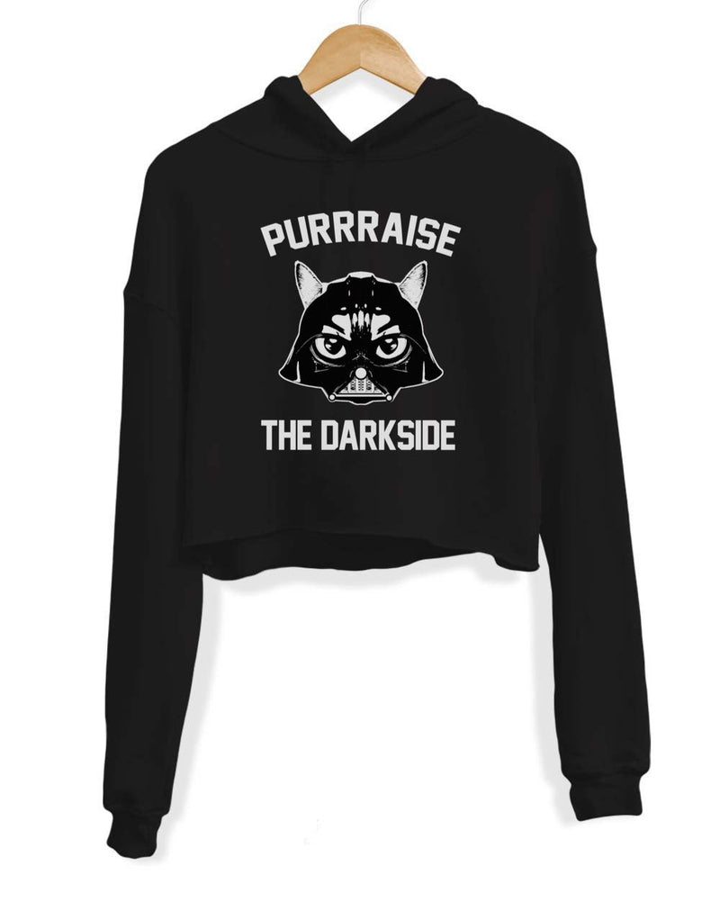 Load image into Gallery viewer, Unisex | Purraise The Darkside | Crop Hoodie - Arm The Animals Clothing Co.
