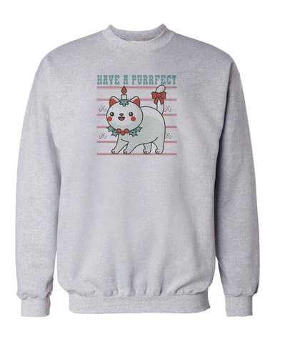 Unisex | Purrfect Christmas | Crewneck Sweatshirt - Arm The Animals Clothing LLC