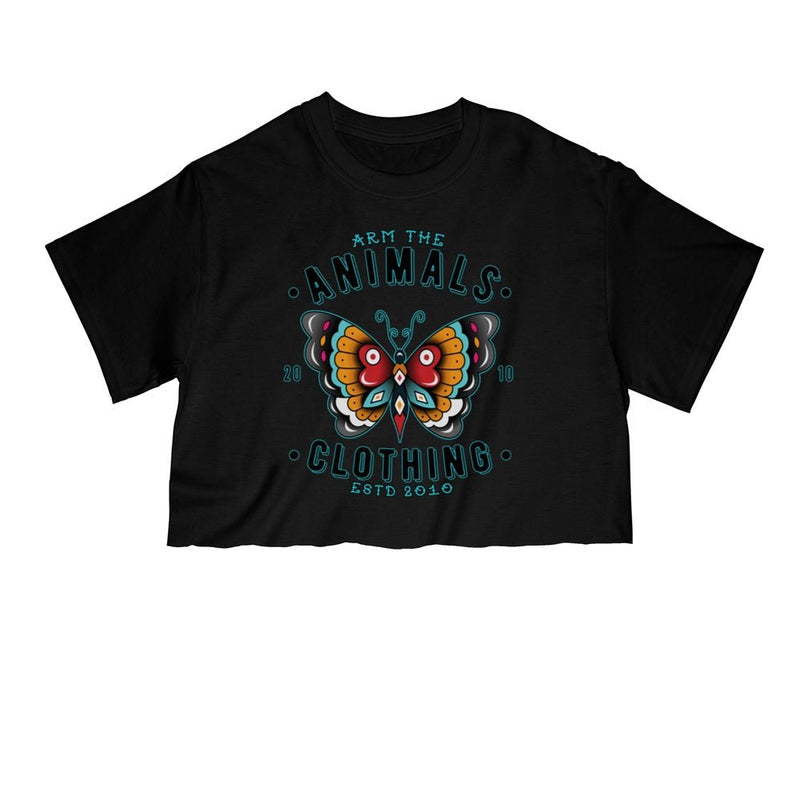 Load image into Gallery viewer, Unisex | Varsity Butterfly | Cut Tee - Arm The Animals Clothing Co.
